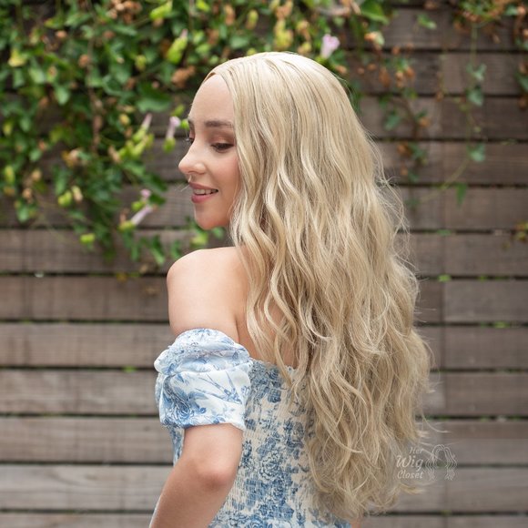 24" Ash Blonde Lace Wig Long Wavy | Power of Ring | Abigail - Picture 5 of 16